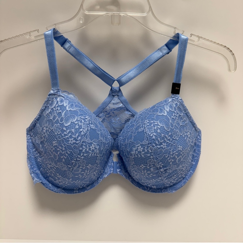 Victoria's Secret Dream Angels Racerback  Light Blue Lace Bra